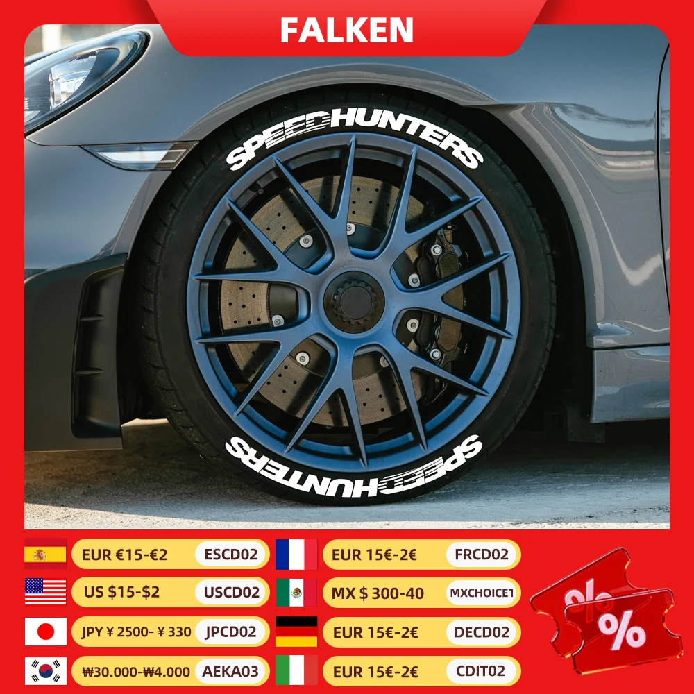 For One Tire Car 3D Tire Letter Sticker Trend Auto Wheel Styling Decor Decals Water proof No Glue 2pcs