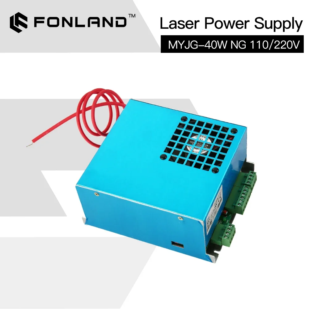 FONLAND 40W CO2 Laser Power Supply M40WT 110V 220V for CO2 Laser Engraving Cutting Machine Model A