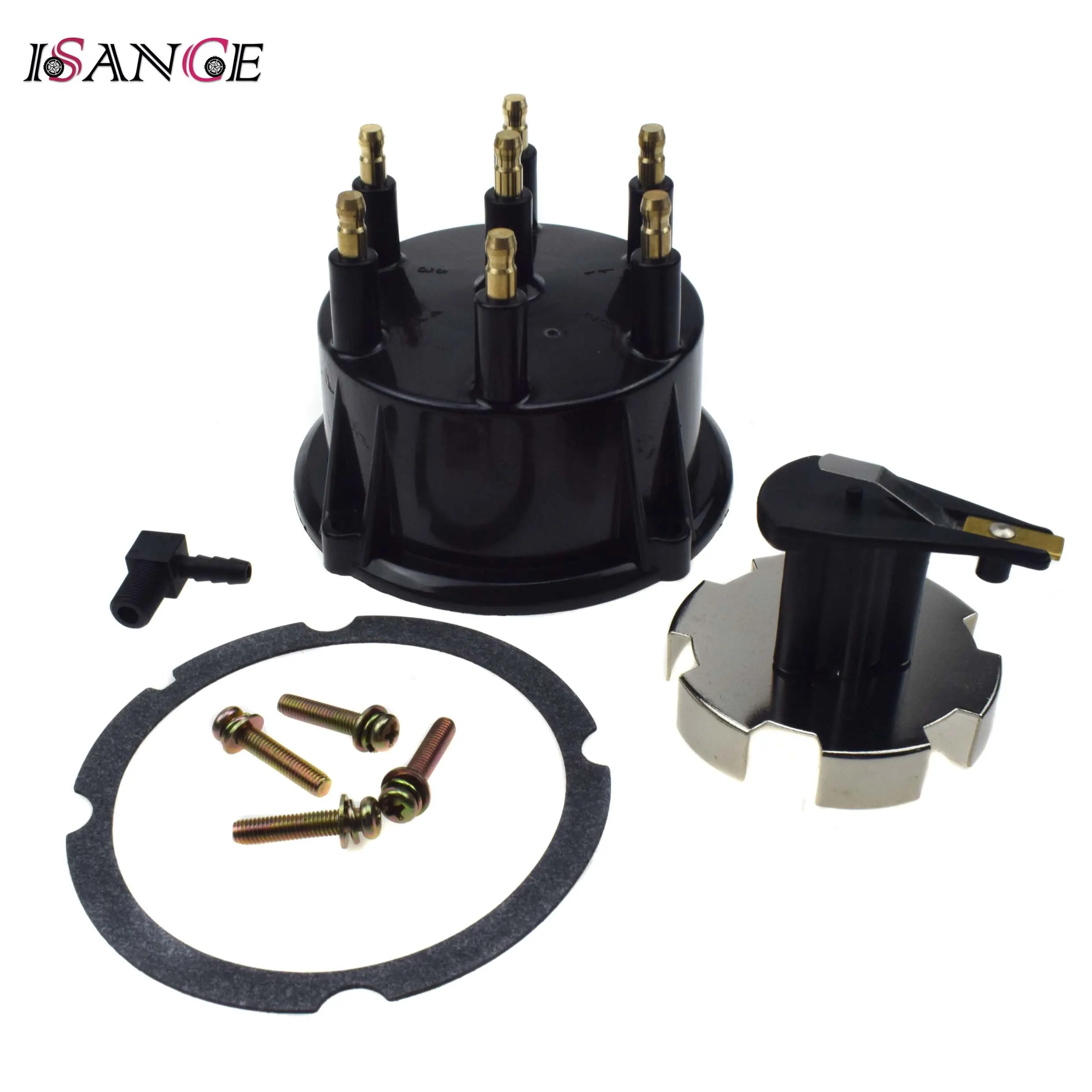 Distributor Cap Rotor Trigger Wheel Gasket Vent Screw Kit For all G-M 4.3L V6 w/ Mercruiser Thunderbolt Ignition IV I 1985+