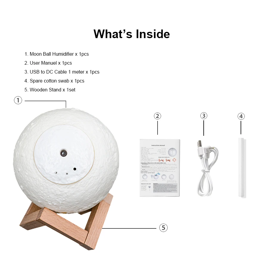 800ml Moon Aroma Diffuser 6