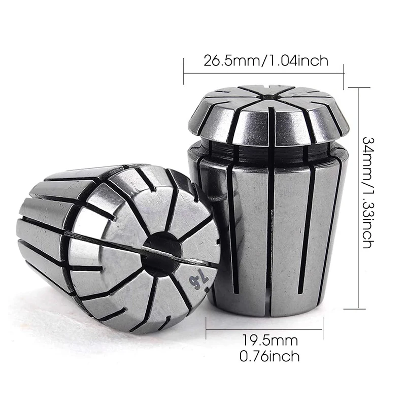 

ER25 Collet Set Chuck with MT2 ER25 M10 Motor Extension Rod, CNC Engraving Machine or Milling Lathe Tool