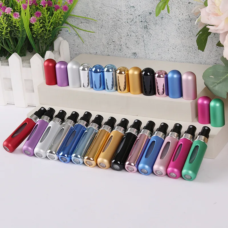 8ml/5ml Perfume Atomizer Portable Liquid Container For Cosmetics Traveling Mini Aluminum Spray Alcochol Empty Refillable Bottle 4