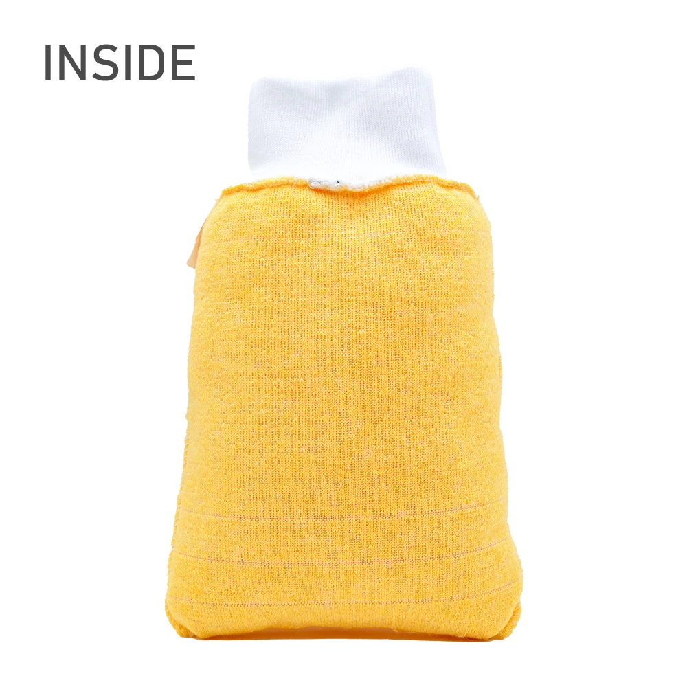 AUTOBRIGHT Dual-Sided Yellow Faux Wool Car Cleaning Glove Scratch-Free Soft Durable Interior Exterior Car Accessories Tools car cleaning gloves