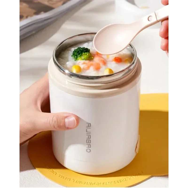 600ML Portable Mini Stainless Steel Thermostat Breakfast Mug USB Heating Car Insulated Cup