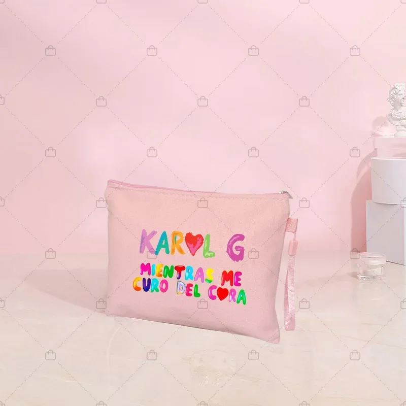 2023 New Manana Sera Bonito Karol G Canvas Travel Cosmetic Bag Cute Mañana Será Bonito Makeup Pouchs Birthday/fans Gifts for Her 5