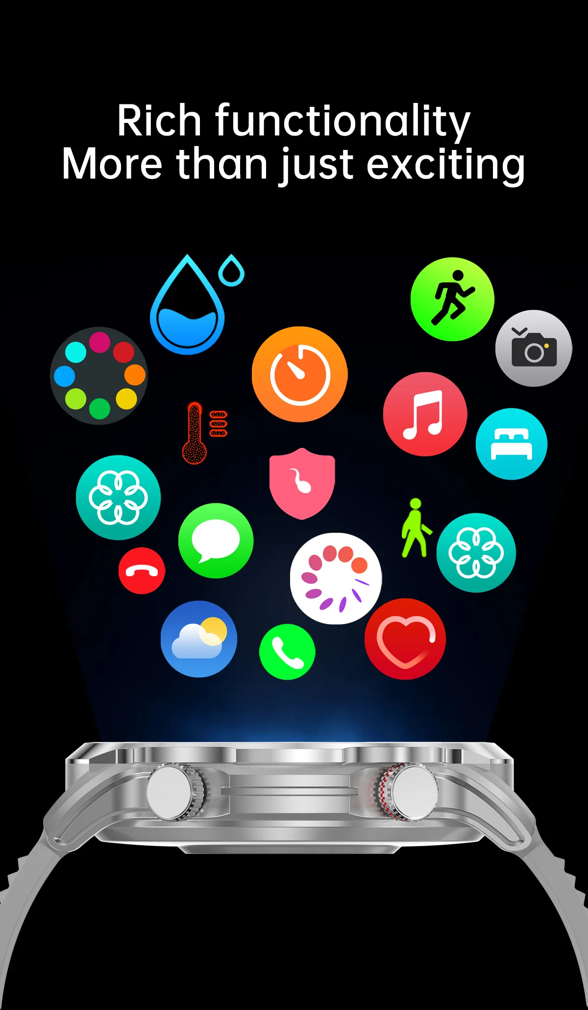 LIGE Smart watch 2025 Dual Bluetooth Call Watch Sport Fitness Bracelet Blood Oxygen IP68 Waterproof Smart Watch For Android IOS