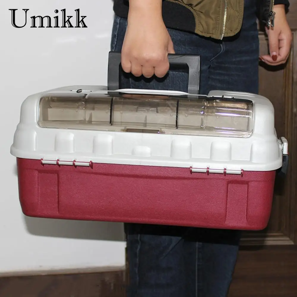 Fishing Tackle Box 4 Layer Multifunctional Fishing Box Barrel Holder Foldable High-Capacity Portable Durable Outdoor Accessories