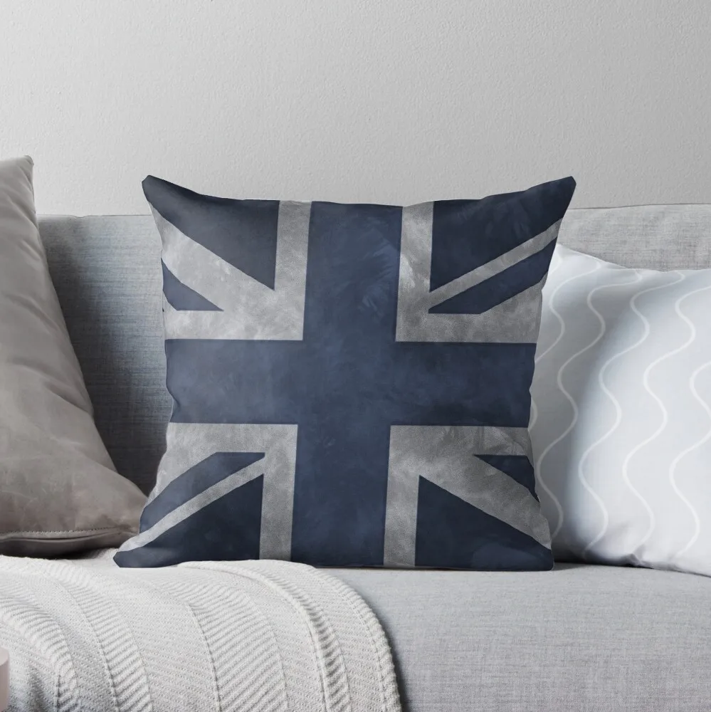 

Blue Distressed Union Jack Throw Pillow Pillow Cases Decorative Sofa Cushions Cover Pillowcases