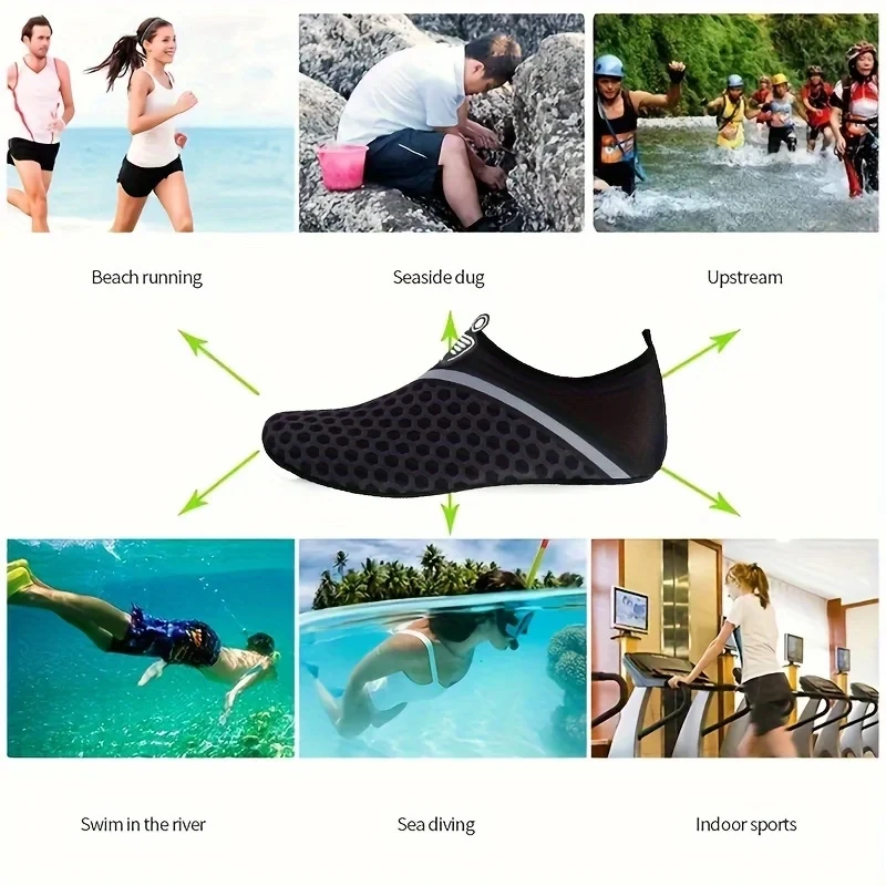 Water Sports Shoes Quick Drying Water Shoes Non-Slip Creek Shoes Summer Aqua Beach Sandal Flat Shoe Seaside Slipper For Men Women Creek Shoe