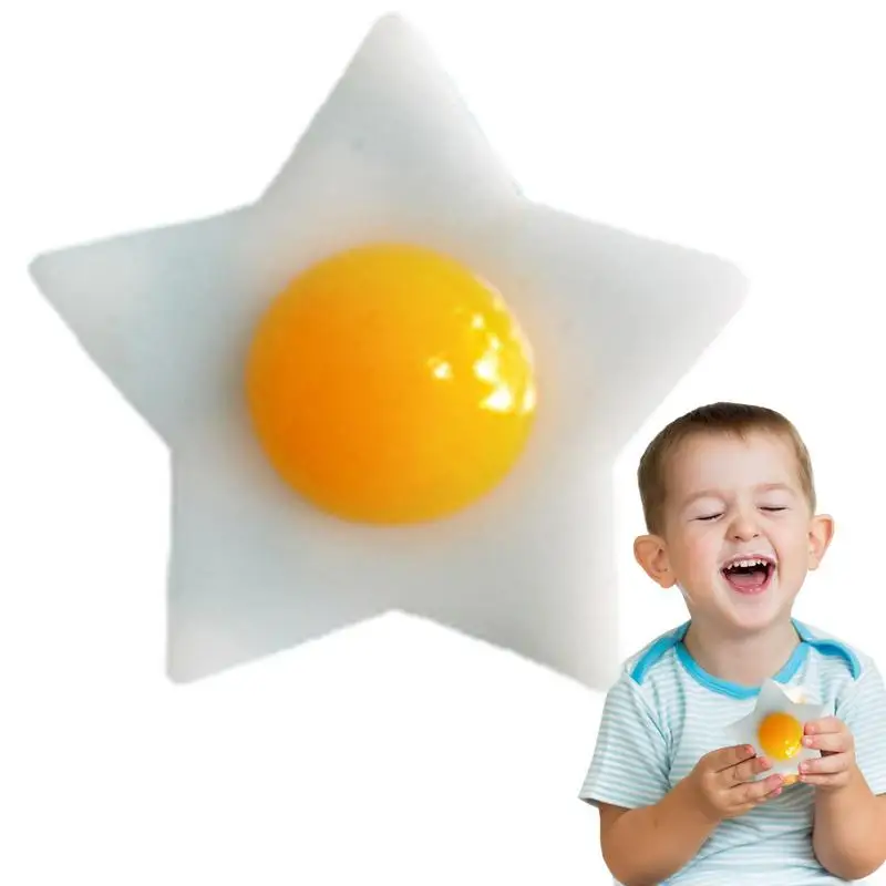 

Fake Fried Eggs Artificial Fake Egg Novelty Sensory Toys Funny Prank Toy Egg Novelty Gift For Boys & Girls Tension Relief Party