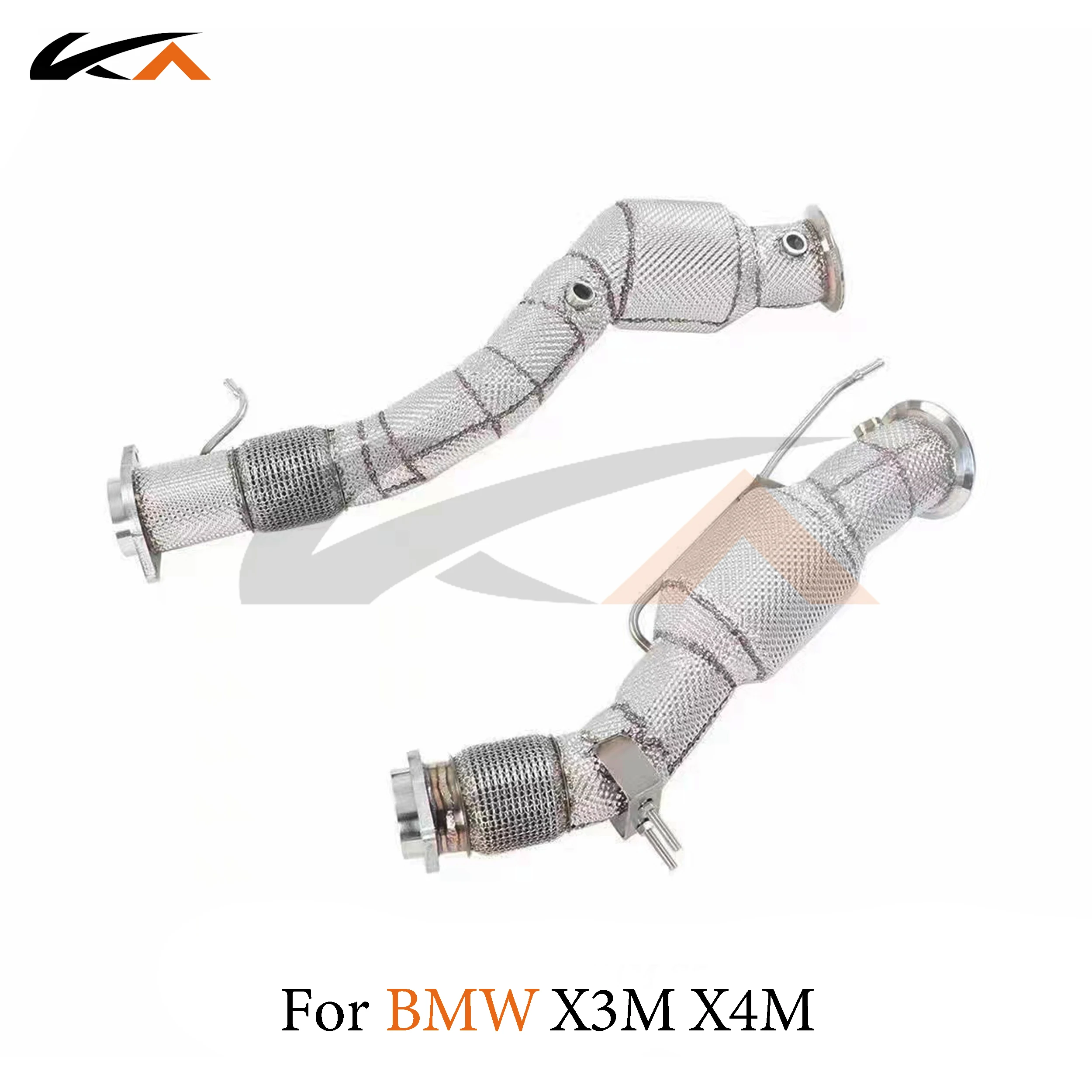 KA 튜닝 다운파이프 배기 스테인리스 스틸 헤더, BMW X3M X4M F97 F98 3.0T 퍼포먼스, 자동차 부품 열 차폐 촉매 작용