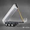 LESU 1/14 Tamiya Hydraulic Lifting Three-Axle U-Bucket Metal Semi-Trailer Dump Trailer 3