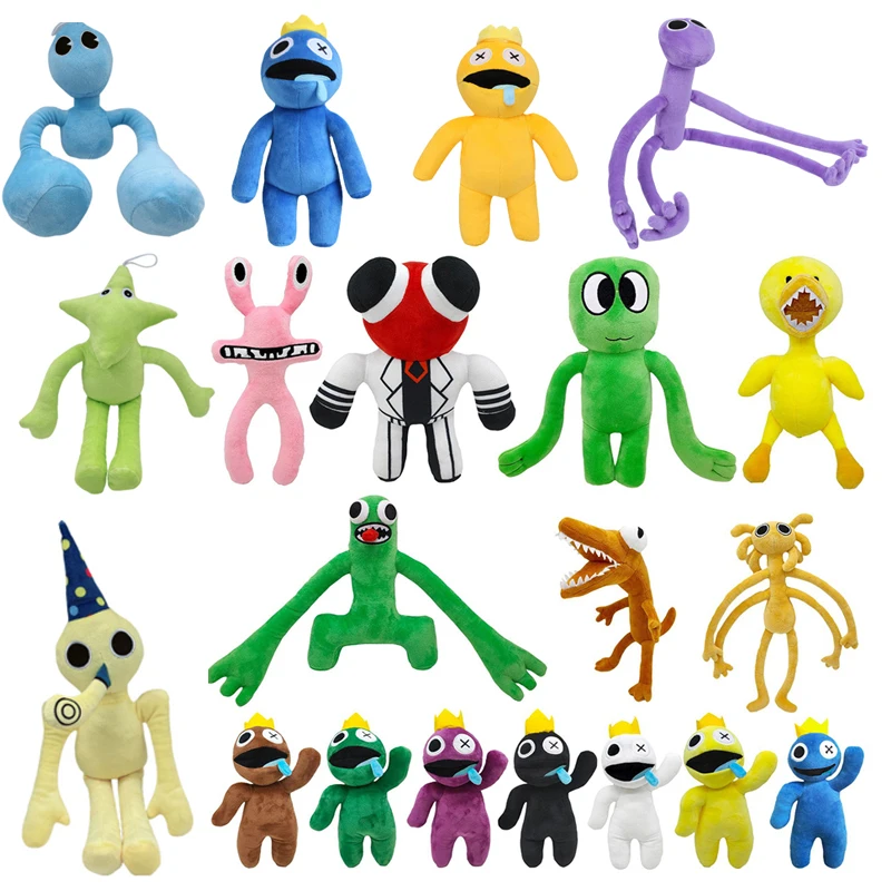 

Rainbow Friends Doors Figure Plush Toys Horror Game Doors Character Figure Toys Soft Stuffed Monster Plushies Gift for Kids Boys