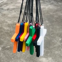 Collier Punk gothique avec pendentifs croix en bois pour femmes, ras du cou, noir, blanc, rouge, Hip Hop, chaîne de pull, cadeaux, Y2k 3