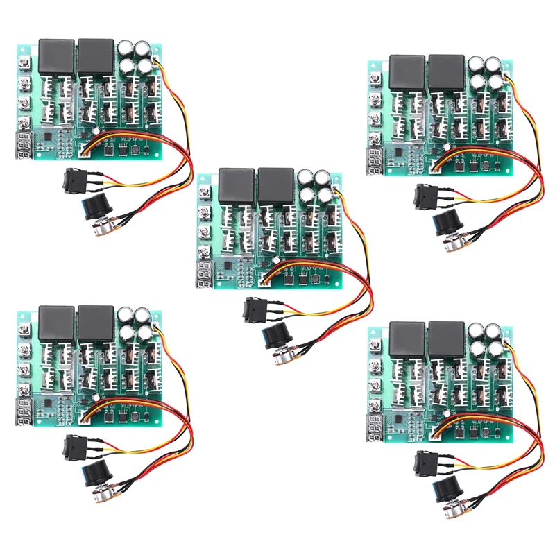 

5X DC 10-55V 12V 24V 36V 48V 55V 100A Motor Speed Controller PWM HHO RC Reverse Control Switch With LED Display