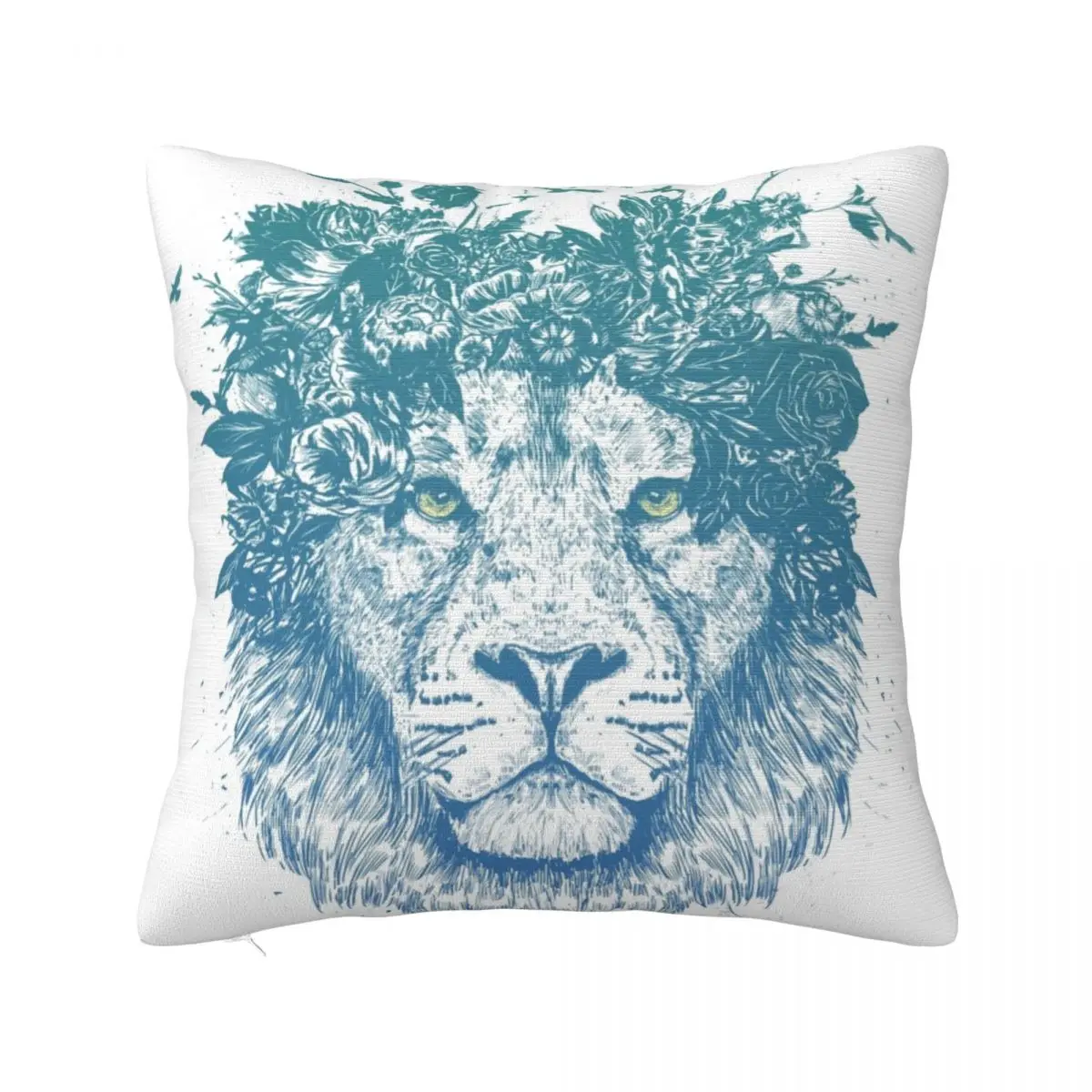 

Floral lion Throw Pillow christmas supplies Pillows Aesthetic