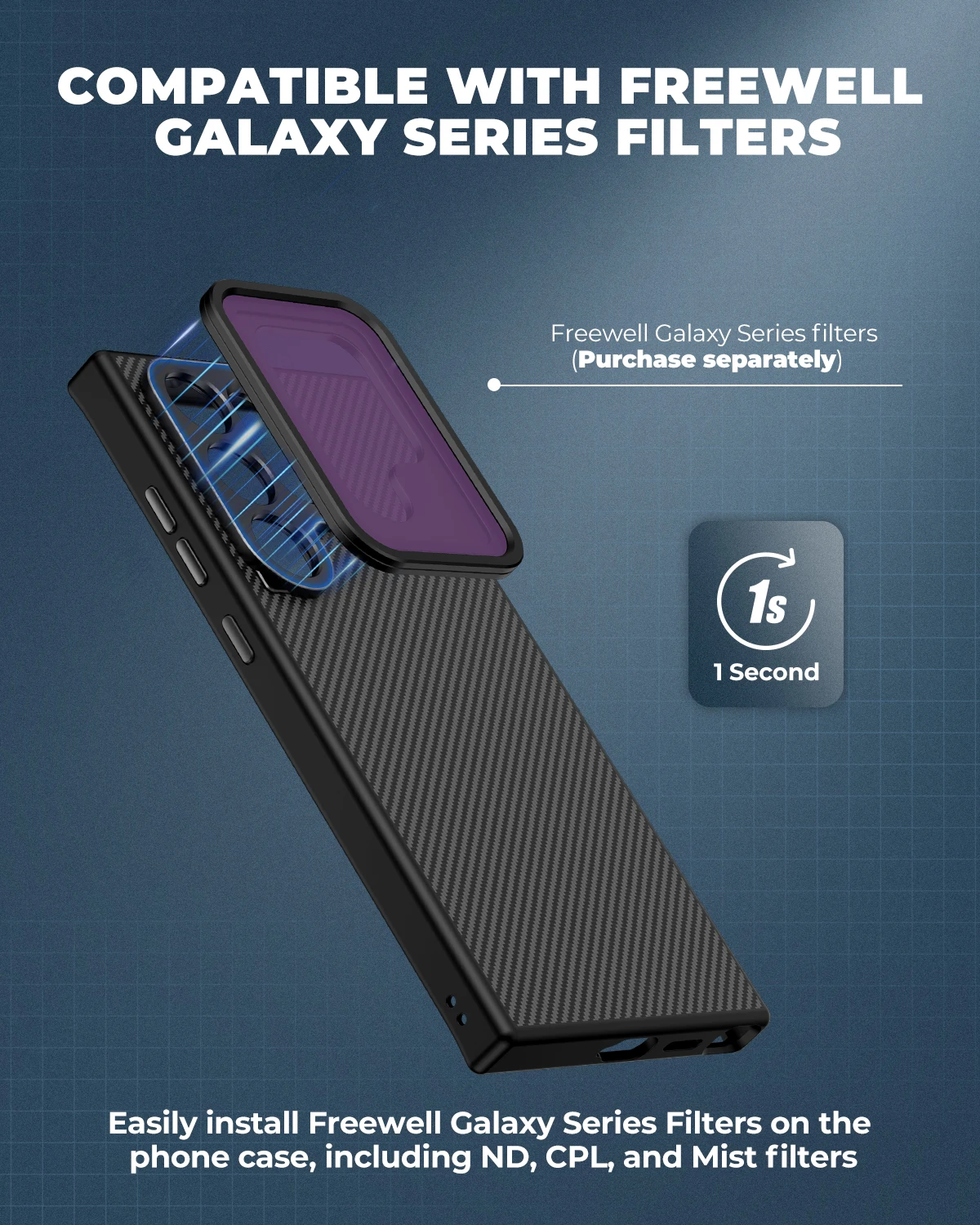 Samsung Filmmaker Kit 17MM Mount Phone Case and 1.33x Anamorphic Lens Selfie sti