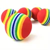 5/10Pcs EVA Rainbow Balls Cat Toy Ball Colorful Elastic Rainbow Balls Fun To Play with Chew Resistant Silent Ball Teasing 3