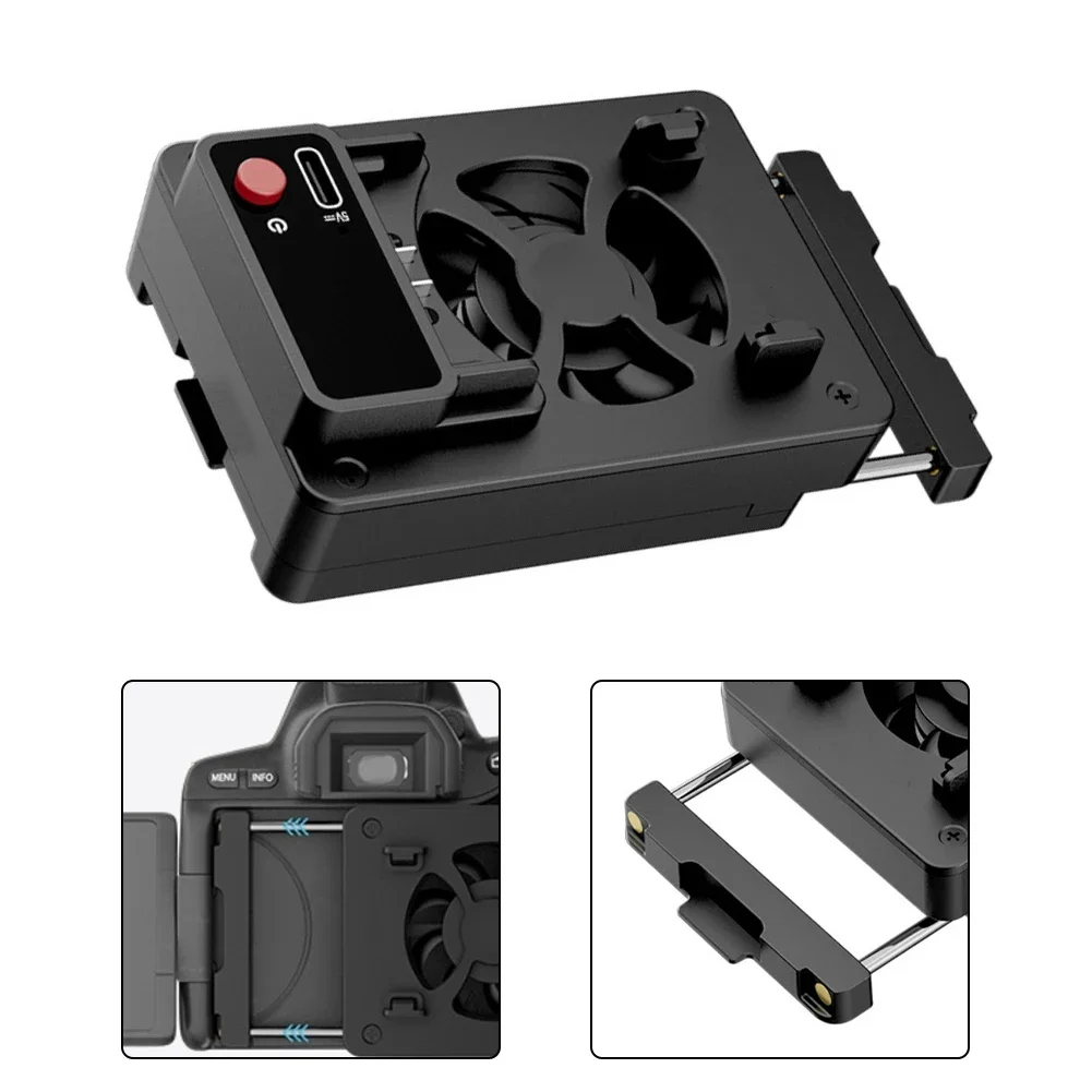 Camera Cooler Camera Cooling Fan With Flexible Mount Rechargeable External Cooling System For DSLR Radiator