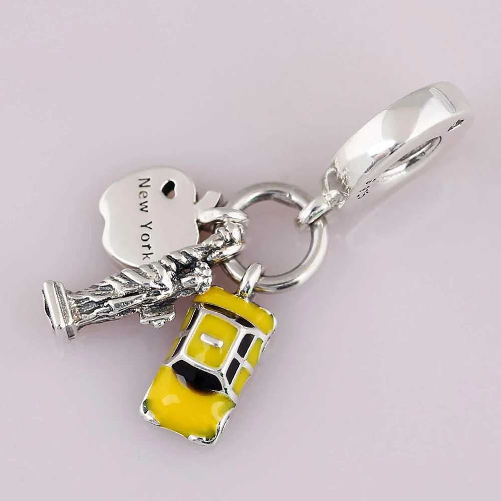 

Подлинные искусственные символы Нью-Йорка, подвеска-Шарм Подходит Для женского браслета Пандоры, подарочные украшения «сделай сам»