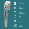 EHEH High Pressure Shower Heads 360 Degrees Rotating  Handheld Turbo Fan Shower Turbocharged Propeller Shower 2