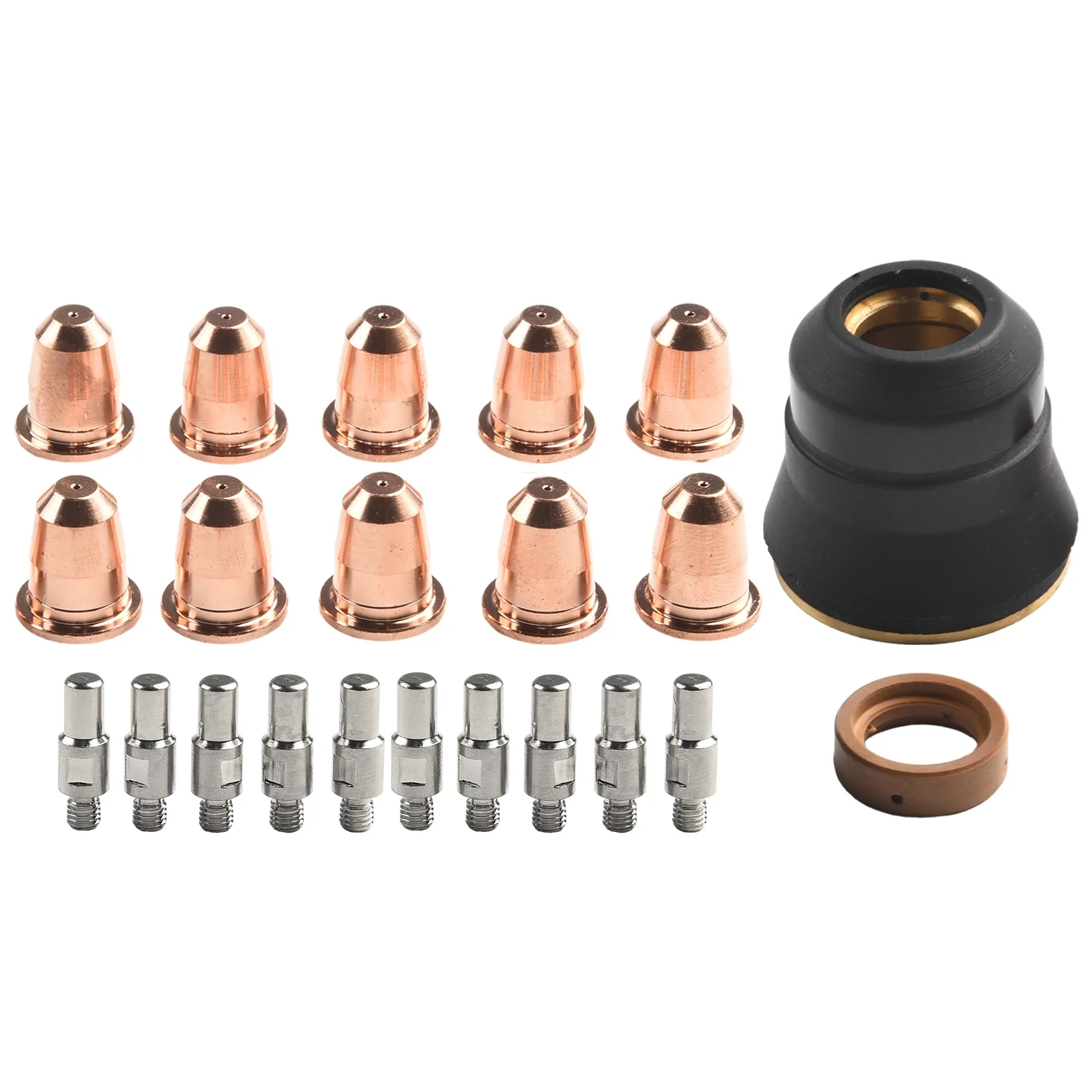 

22 Pieces Air Plasma Cutter Air Plasma Cutter Electric Mouth Electrode For S45 PT-40 PT40 PT-60 PT60 PTM-60 Protect Nozzle Cover