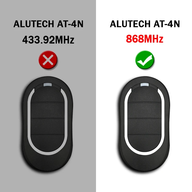 ALUTECH AT-4N Garage Remote Control 868.35MHz Dynamic Code Garage Door Opener Keychain Barrier Gate Remote Control