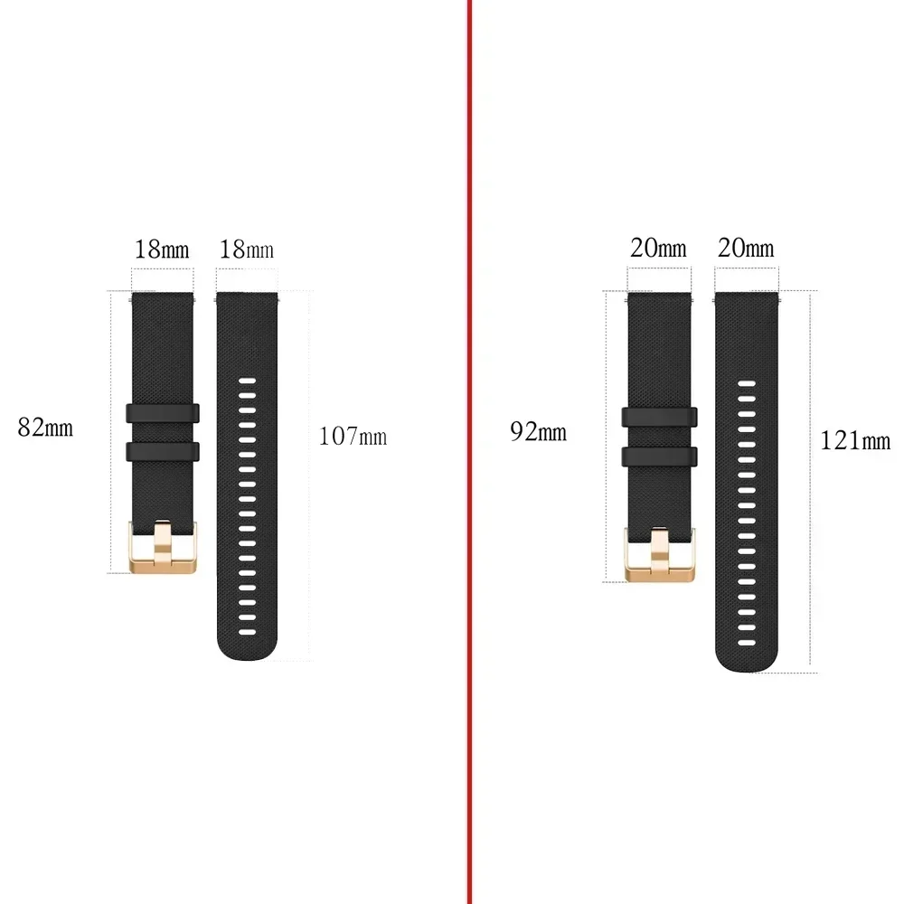Sporty PU Leather Watch Bracelet - 18/20mm Strap Replacement
