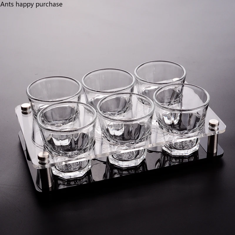 Acrylic Cup Holder White Wine Glass Set Shot Glass Set Cup Storage Rack KTV Bar Spirit Organizer Tumbler Holders