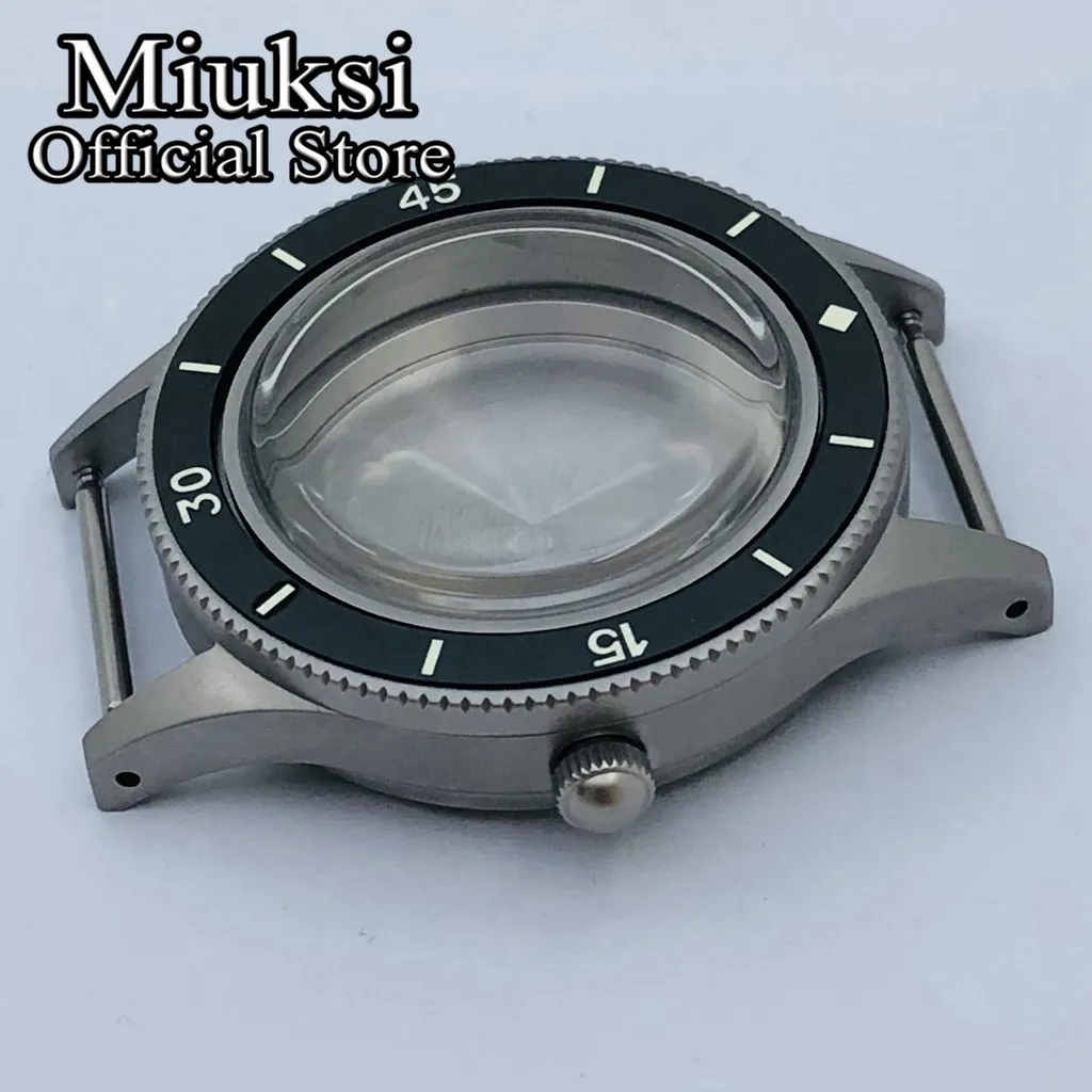 Miuksi 40mm Retro Watch Case with Domed Glass and Luminous Bezel