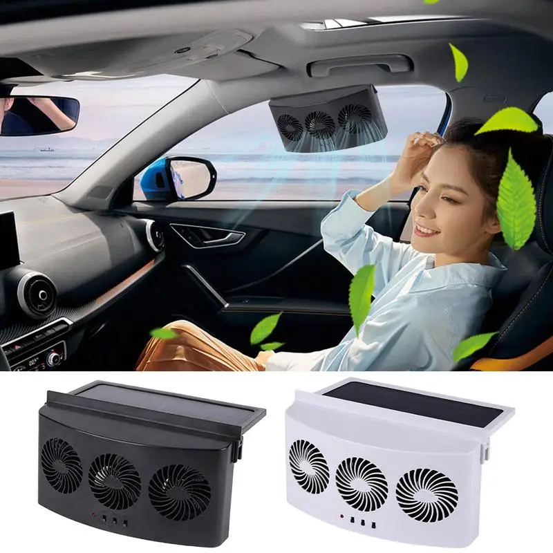 

Solar Powered Car Fan Solar Light Control Exhaust Fan Car Window Exhaust Fan 3 Cooler Car Ventilator Energy Saving Radiator Fan