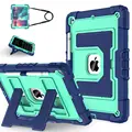Navy blue and mint