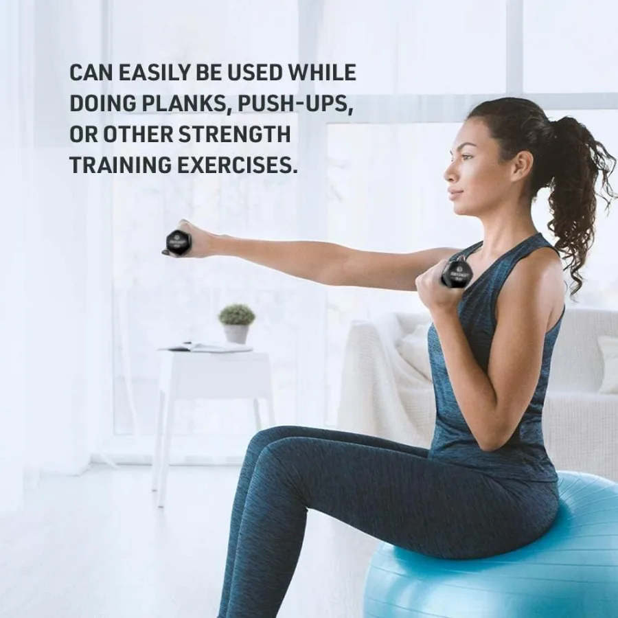 Neoprene Dumbbell Pair - Strength Training Equipment for Exercises - Home Gym Accessories - Weight Training