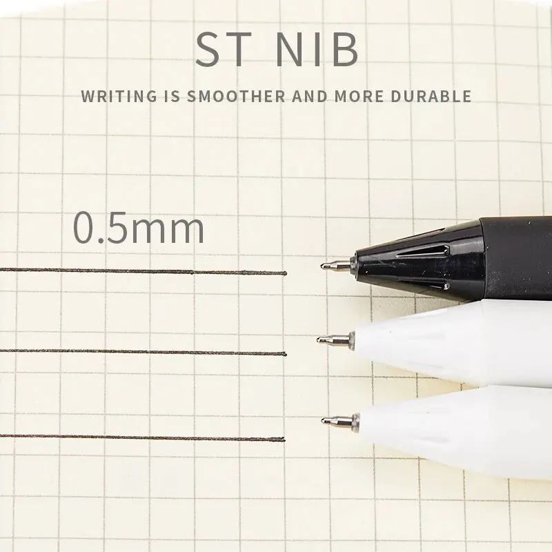 Erasable neutral pens quick dry 0.5st pen head black and white