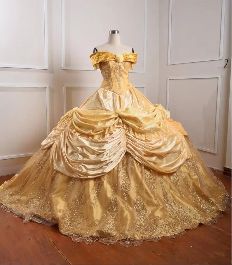 Quinceañera Vestidos Inspirados En La Bella Y La Bestia Disfraz De