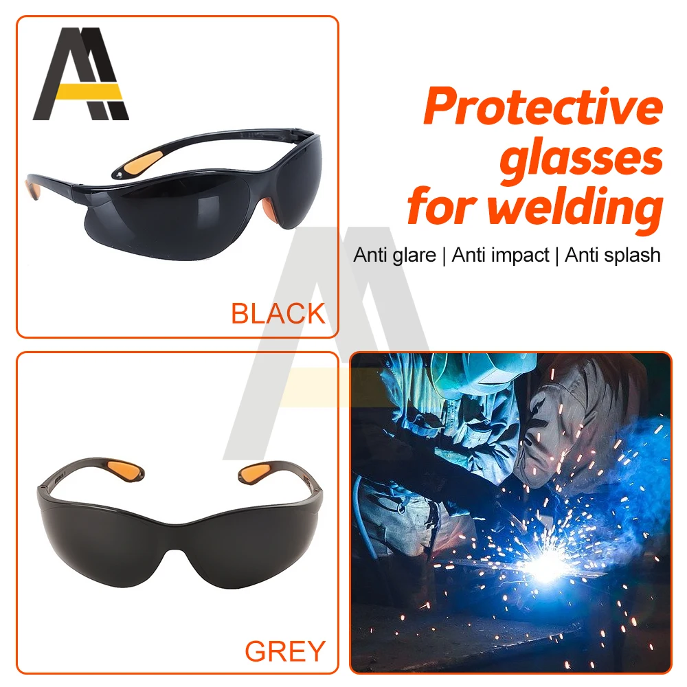 Lunettes de Protection Anti-Lumière Bleue Noir/Gris - Légères et Résistantes aux Chocs