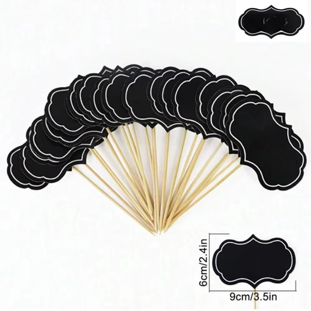 24pcs Blackboard Paperboard Message Slate Business Card Holder Memo Label Brand Number Table Price For Home Restaurant Party paper message holder