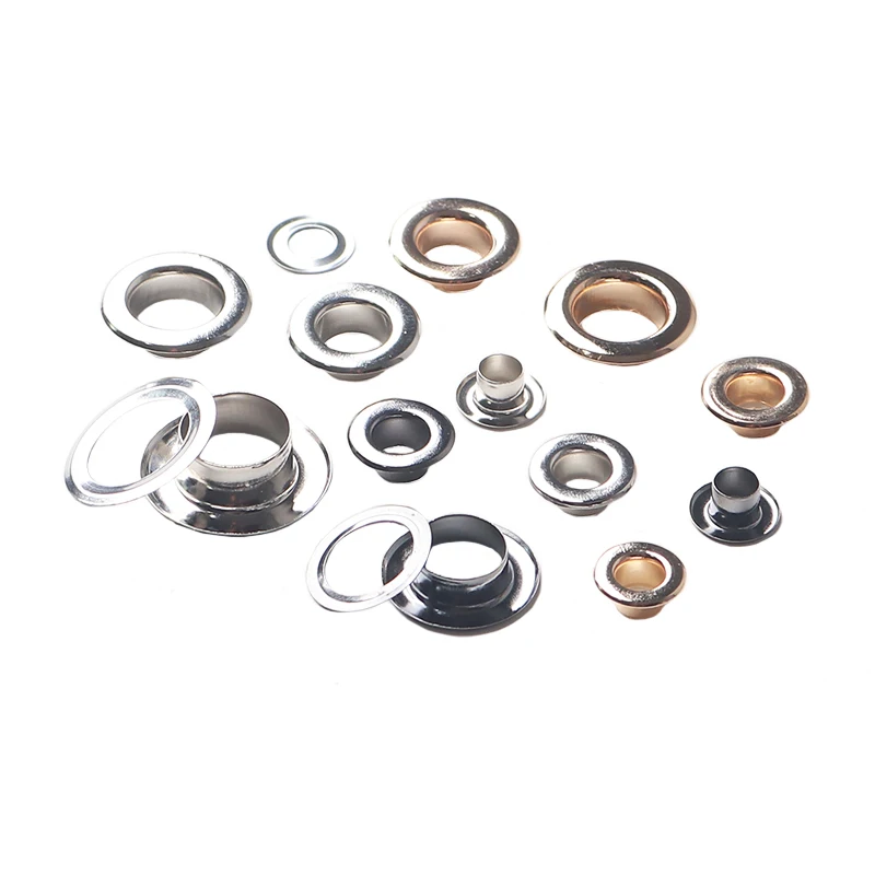 Eyelet Grommet Ring 100sets Bright Flat Type Brass Eyelets with Grommet for Scrapbooking Cap Leathercraft Bag Clothe Accessories eyelet grommet ring kit grommet eyelet kit screw back eyelets metal eyelet buttons
