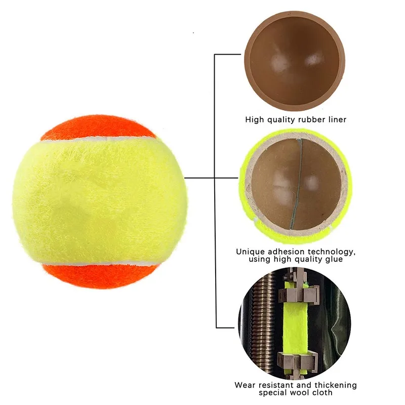 Beach Tennis Balls 50% Standard Pressure Soft Professional Tennis Paddle Balls for Training Outdoor Accessories