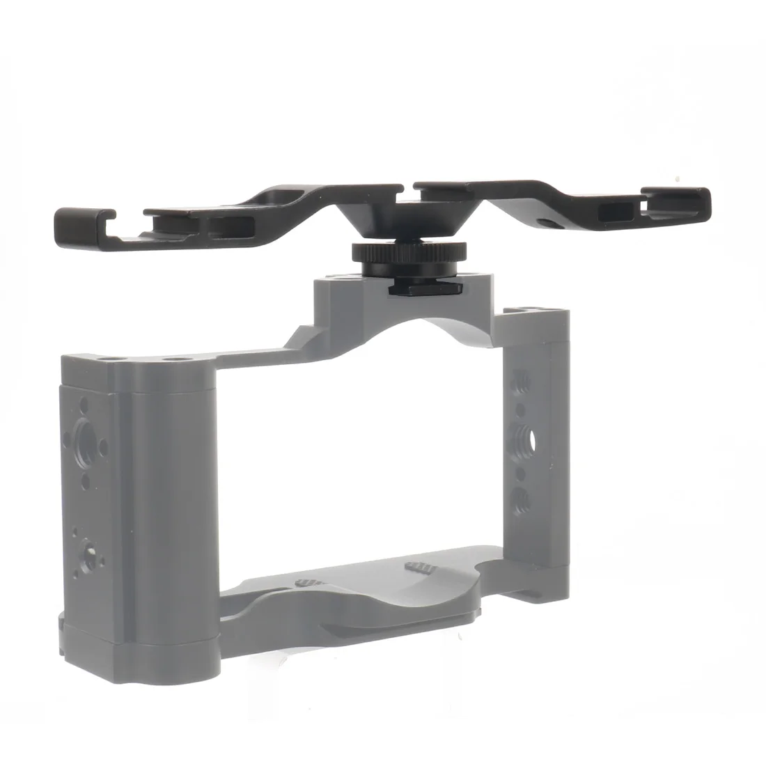Double Cold Hot Shoe Adapter Mount Extension Holder Video Bracket for Canon for