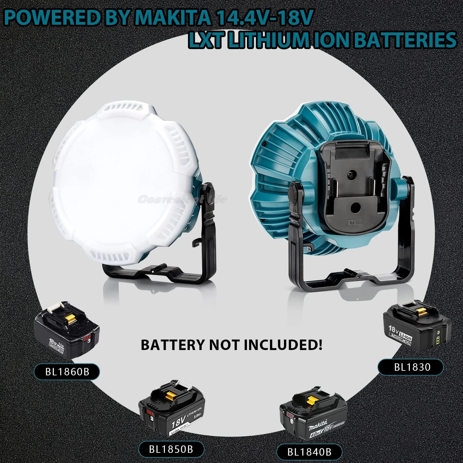 LED Camping Lantern for Makita 18V Li-ion Battery 24W 2400LM Work Light Portabl
