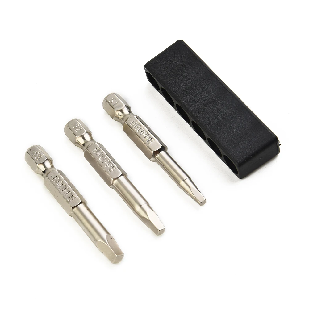 

1/3pcs Screwdriver Bit 50mm Electric Driver Bits 2Inch S1 S 2 S3 1/4 Inch Hex Shank Magnetic Square Head Hand Tools Accessories