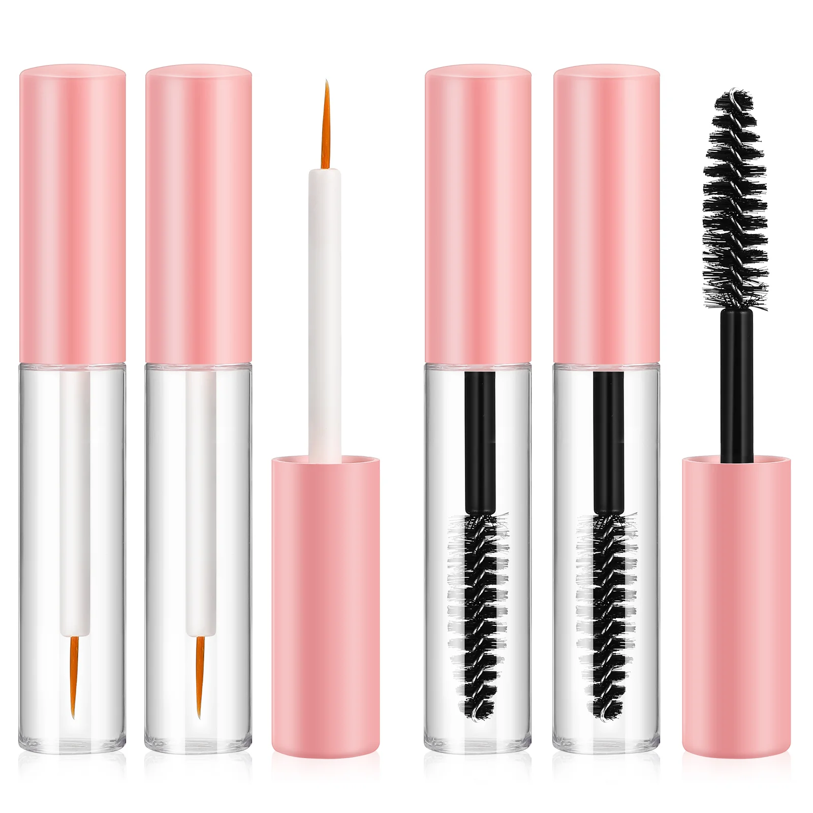 

6 Pcs Mascara Tubes with Wand Empty Mascara Containers Reusable Refillable Eyeliner Bottles Supplies
