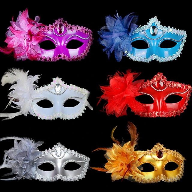 2 máscaras de Mardi Gras para mascarada, máscaras de carnaval veneciano,  máscaras de máscaras para carnavales, mascaradas, fiesta de Halloween