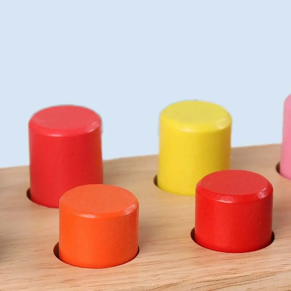 Fine Motor Training Wooden Hammer Toy Sensory Game Color Cognition Montessori Toy Colorful Geometric Figure Early Education Toy