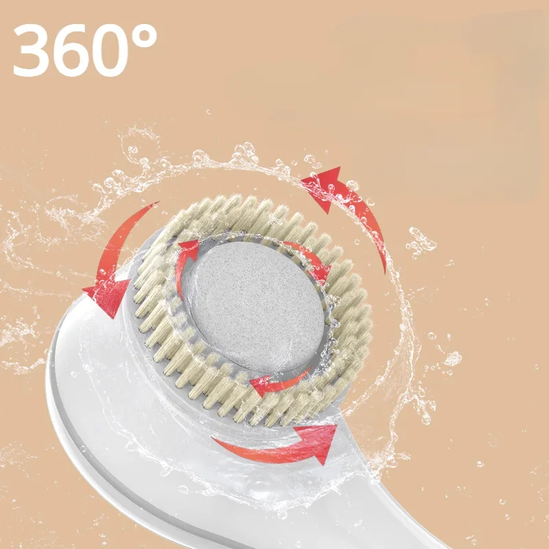Electric Bath Brush Home Body Cleaning Massage Rubbing Mud Brush Automatic Long Handle Bath Back Electric