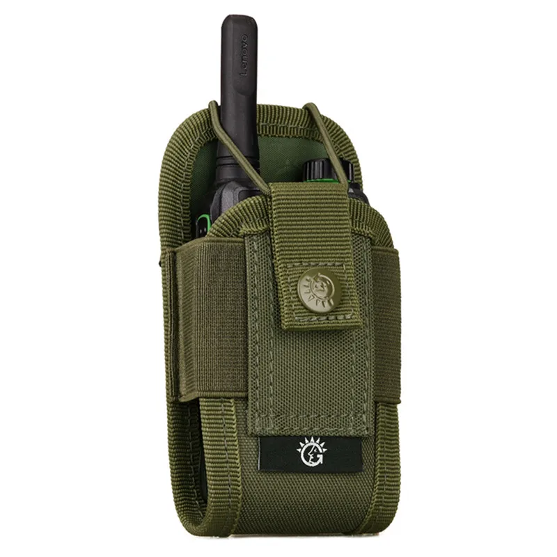 1000D Tactical Molle Radio Walkie Talkie Pouch Waist Bag Holder Pocket Portable Interphone Holster Carry Bag for Hunting Camping