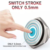 16/19/22/25/30mm With wires Short Stroke Waterproof Metal Push Button Switch 1NO Momentary Self Reset Led Light 12-24V/220V - Image 4