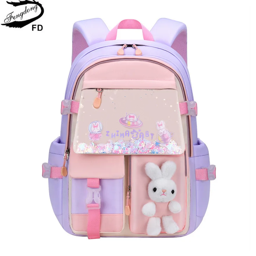 Fengdong small girls primary school bag cute backpacks for children ...