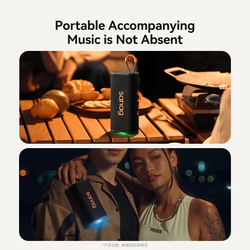 Sanag M15 Portable Bluetooth Speaker 10W Stereo 10-hours Playtime IPX4 Waterproof Camping Subwoofer